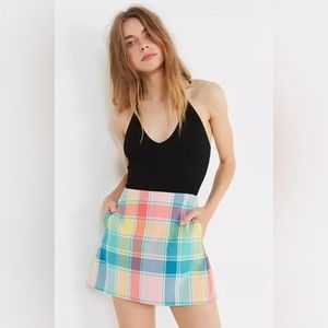 Urban Outfitters Nina plaid mini skirt sz large